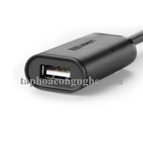 Ugreen 20213 5M màu Đen Cáp tín hiệu nối dài USB 2.0 có chip khuếch đại hỗ trợ nguồn USB US137 30020213